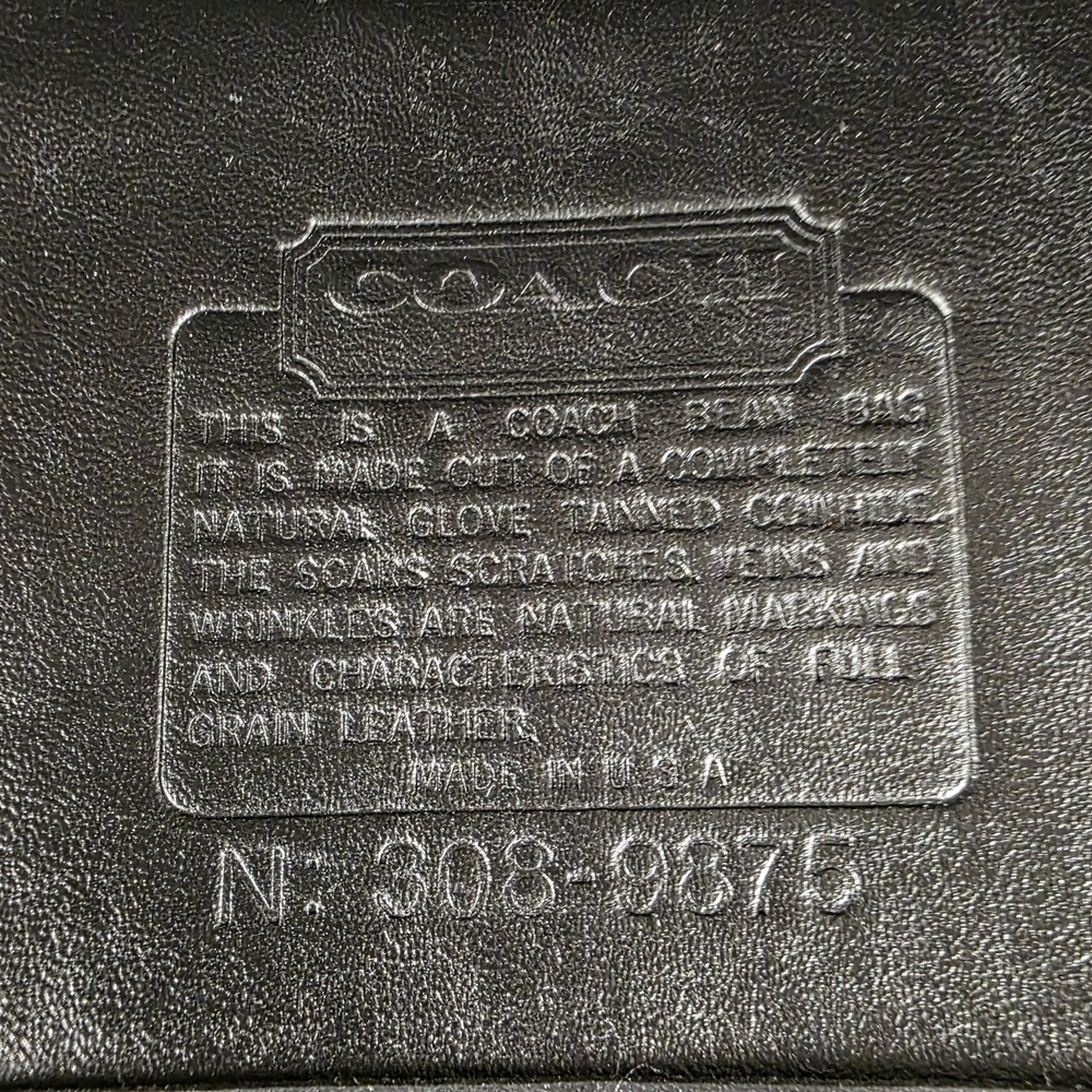 Coach 9375 Vintage Black Leather Organizer Crossbody — Made in USA - Picture 9 of 16